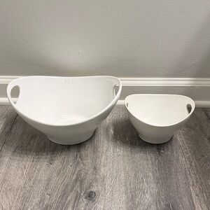 White Ceramic Serving Bowls Set